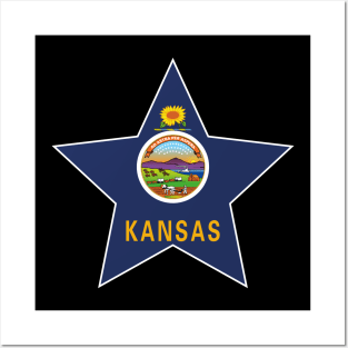 Kansas State Flag Star Posters and Art